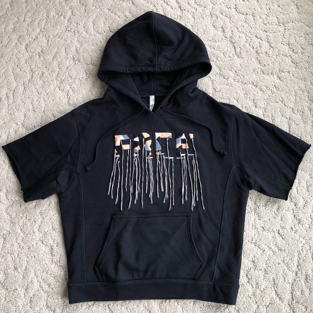 Free People Fringe Hoodie S Sweatshirt